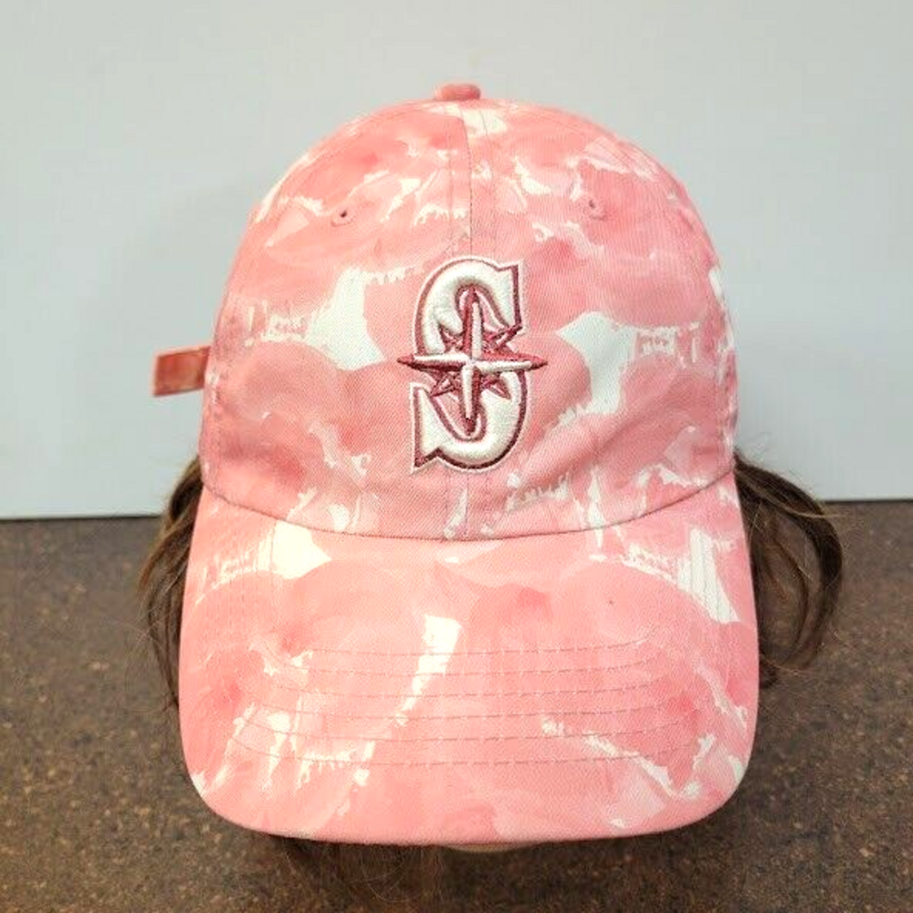 Seattle Mariners Pink Tie Dye Womens Hat Cap Strap Back